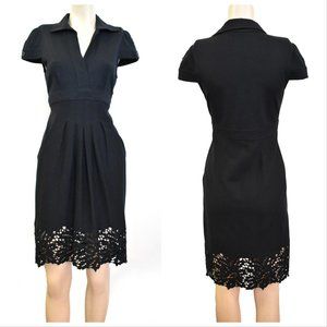 BCBG Max Azria Black Short Sleeve Dress